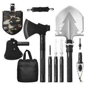 16-in-1 Camping Survival Shovel & Axe Multitool Kit