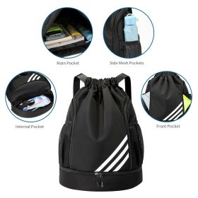 Lightweight Drawstring Backpack with Side Pocket for Travel & Fitness