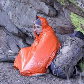 Emergency Survival Blanket Rain Poncho for Outdoor Preparedness