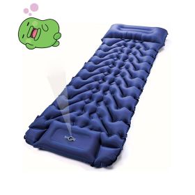 Portable Inflatable Sleeping Mat with Built-In Pump for Camping & Travel