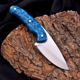 Turquoise Outdoor Knife with 440C Stainless Steel Blade