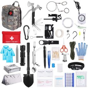 125-Piece Emergency Survival Kit with First Aid & Outdoor Gear