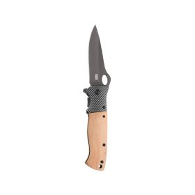 Slacker Folding Knife with Gray Steel Blade & Carbon Fiber Handle