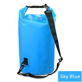 Outdoor Waterproof Dry Bag With Adjustable Shoulder Strap (Color: Light Blue, Size: 30L)