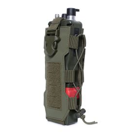 MOLLE Water Bottle Pouch for Hiking, Camping & Travel (Color: Green)