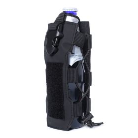 MOLLE Water Bottle Pouch for Hiking, Camping & Travel (Color: Black)