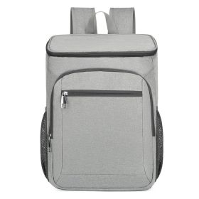 Waterproof Insulated Cooler Backpack for Camping & Outdoor Travel (Color: Gray)