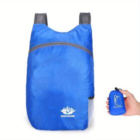 Portable Foldable Backpack for Travel, Hiking & Everyday Use (Color: Sky Blue)