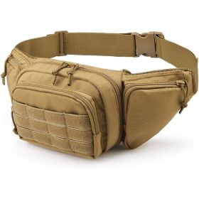 Tactical Waist Bag for Hiking, Cycling & Everyday Carry (Color: Khaki)