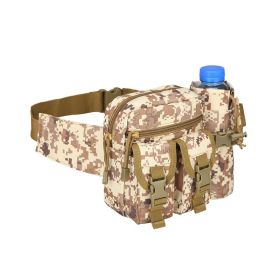 Camouflage Waist Bag with Large Capacity Zipper Storage (Color: Desert Camouflage)