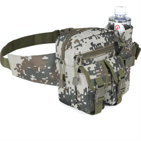 Camouflage Waist Bag with Large Capacity Zipper Storage (Color: Army Camouflage)