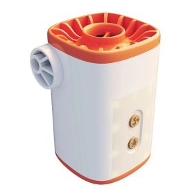 Portable Rechargeable Air Pump with LED Light & Power Bank (select: Inflatable Pumps-orange)