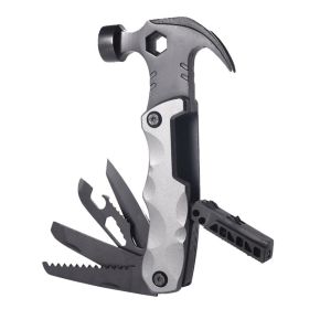 Multifunction Foldable Survival Hammer Tool for Camping & Emergency Preparedness (Color: Grey)