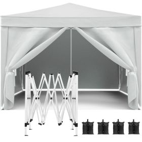 10x10 Waterproof Pop-Up Canopy Tent for Outdoor Preparedness (Color: White)