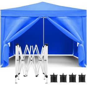 10x10 Waterproof Pop-Up Canopy Tent for Outdoor Preparedness (Color: Blue)