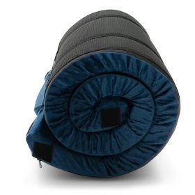 Memory Foam Camping Mattress Pad for Travel, RV & Guest Sleeping (Color: Navy, Size: 72" x 25" x 2.5")